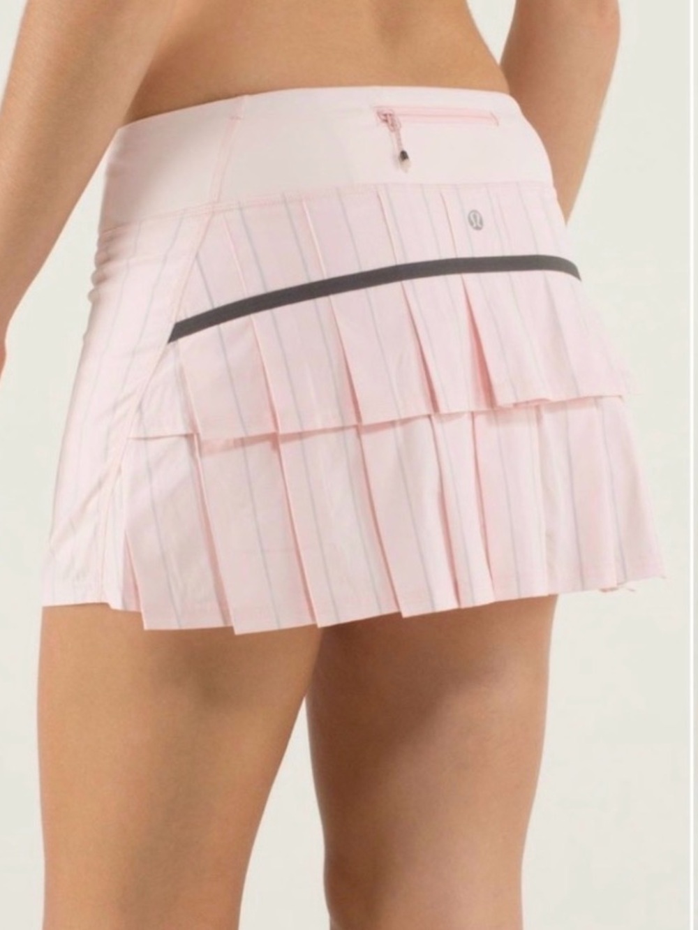 LULULEMON Pace Setter Skirt Slalom Stripe Pink Sz.6R